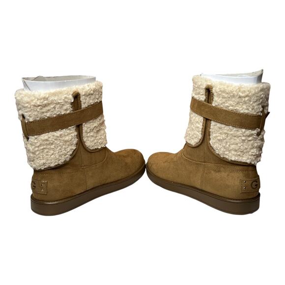 G by Guess Aussie Faux Fur Tan Boots Size 8.5 - Picture 6 of 9